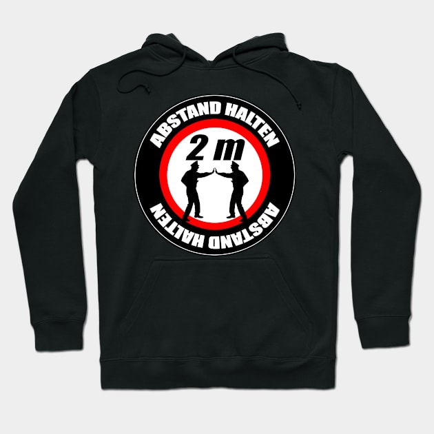 Corona Abstand halten Hoodie by MyRedBlack